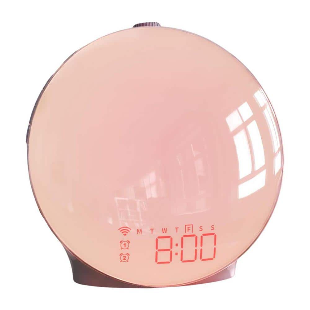 天賞堂 Dual Time Alarm White Model White Smart Alarm Clock w/ Sunrise Simulation, FM Radio, Sunset