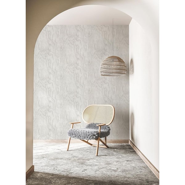 Ashley Stark Grey Sloane Wood Vinyl Peel and Stick Wallpaper