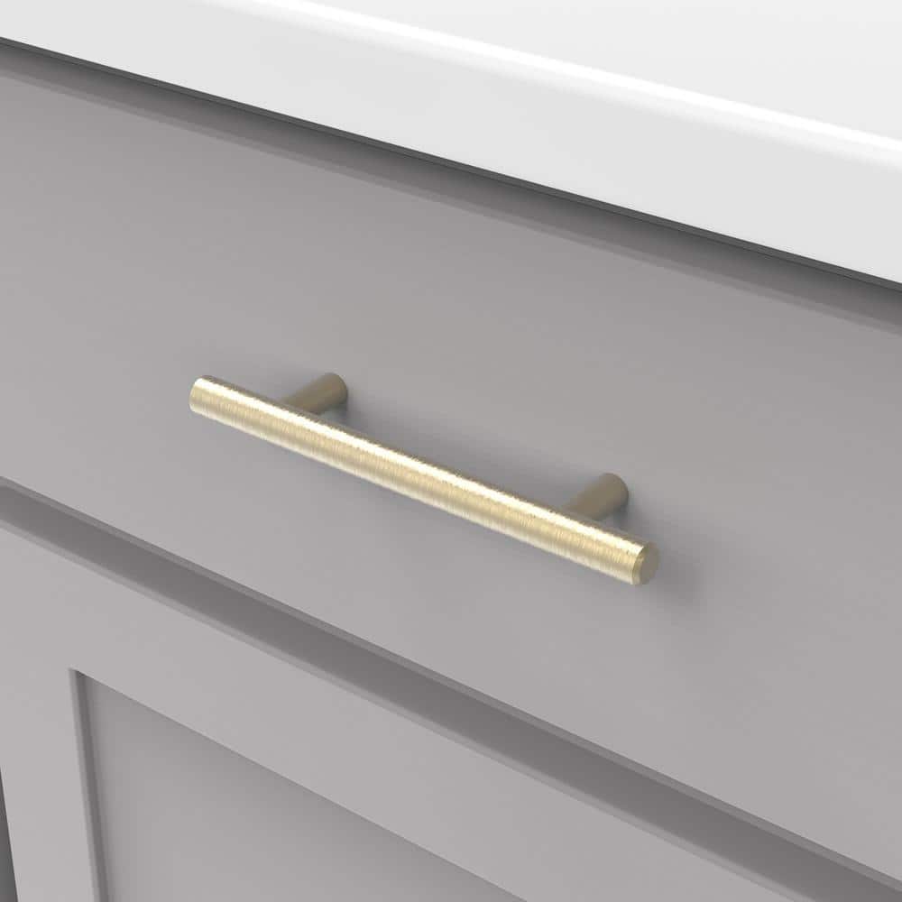 Champagne Bronze Satin Finish Modern Bar Pulls with Mounting Hardware