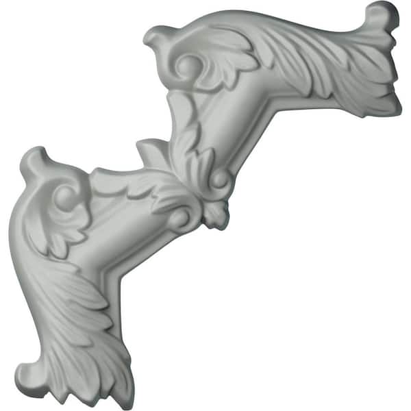 8 in. x 3/4 in. x 8 in. Urethane Ashford III Panel Moulding Corner (Matches Moulding PML01X00AS)