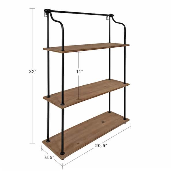 Kate and Laurel Walters 20 in. x 32 in. x 6 in. Brown Decorative