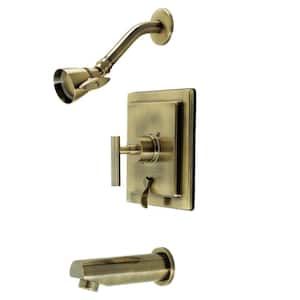 Manhattan Single Handle 1-Spray Tub and Shower Faucet 1.8 GPM with Pressure Balance in Antique Brass