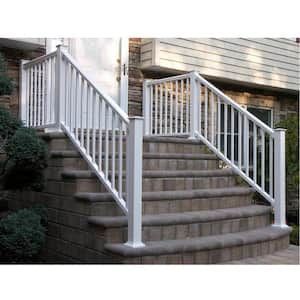 Original Rail Vinyl 8 ft. x 36 in. 32°-38° Stair Rail Kit Including Square Baluster in White