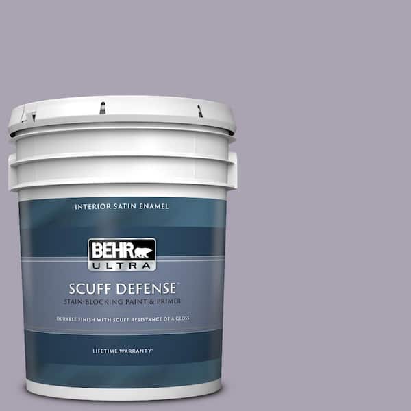 BEHR ULTRA 5 gal. #N560-3 Luxe Lilac Extra Durable Satin Enamel Interior Paint & Primer