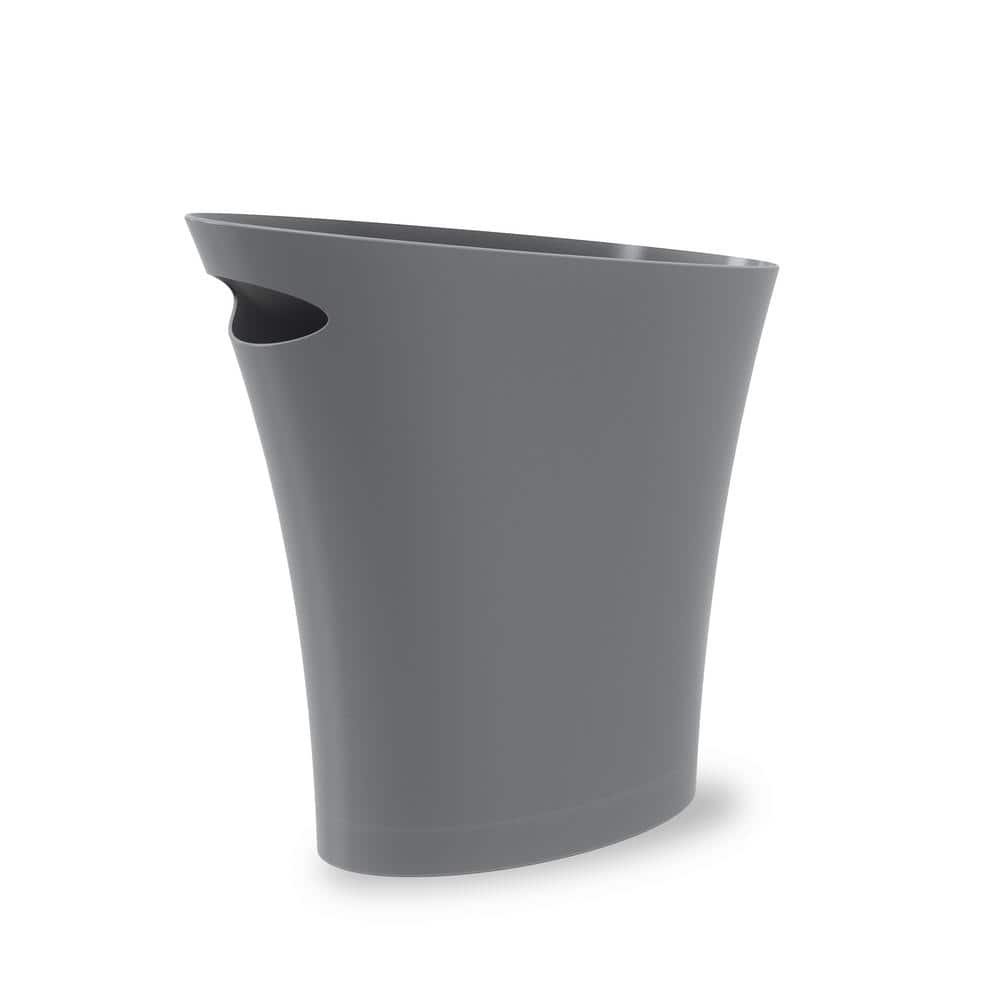 Umbra Skinny 2 Gal. Charcoal Trash Can 082610-149 - The Home Depot