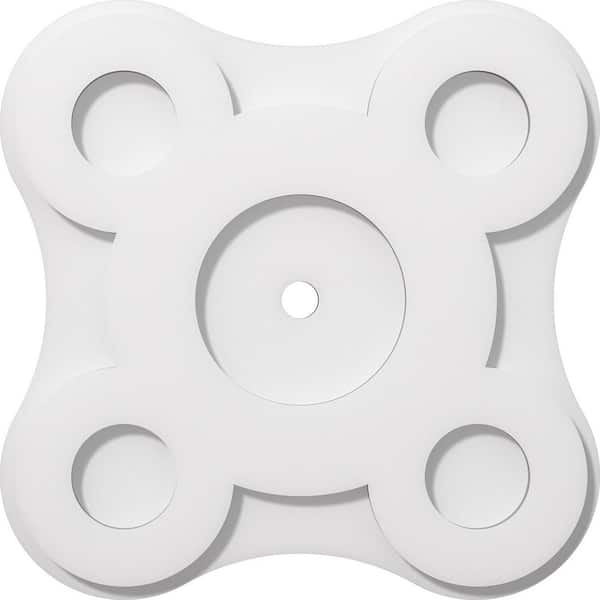 Ekena Millwork 1 in. P X 5-1/2 in. C X 16 in. OD X 1 in. ID Luna Architectural Grade PVC Contemporary Ceiling Medallion