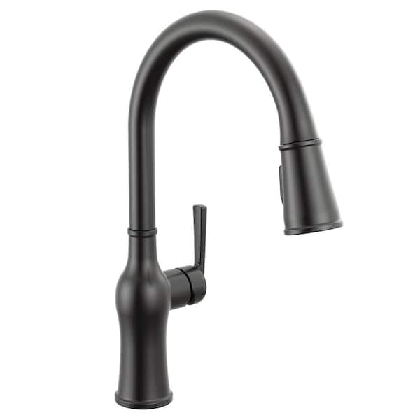 Faryn Matte Black 16.5 in. H Pull Down Sprayer Kitchen Faucet with 360° Swivel Spout