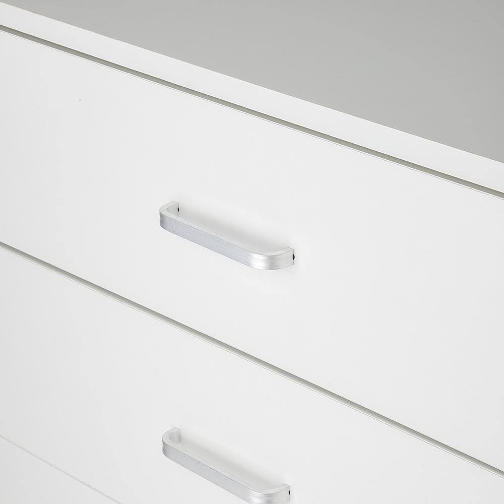 White P2 Wood 3-Drawer Storage Dresser Cabinet