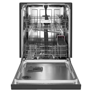 24 in. Black Front Control Dishwasher with Stainless Steel Tub and ProWash Cycle