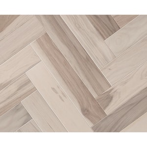 Nautical Hickory Solid Hardwood Flooring Herringbone 3/4 in. Thick x 3.25 in. W x 16.25 in. L Fixed Length (16.50sq. ft)