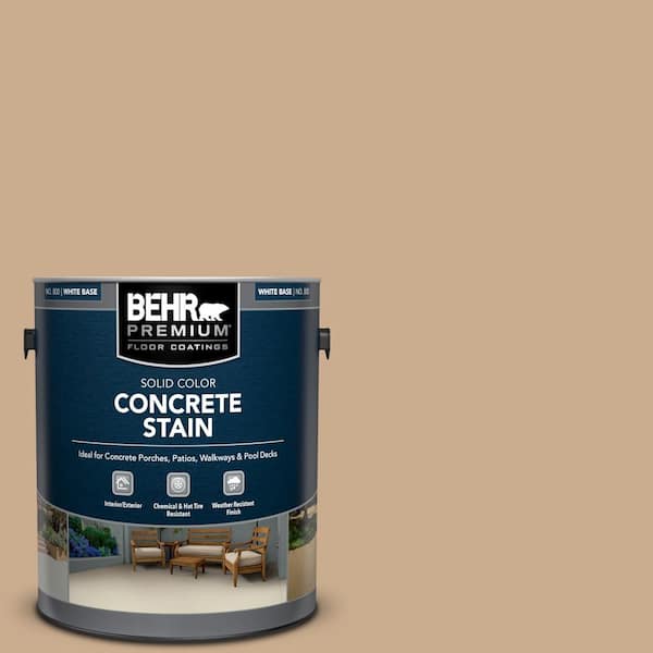 BEHR PREMIUM 1 gal. #PFC-23 Tan Solid Color Flat Interior/Exterior Concrete Stain