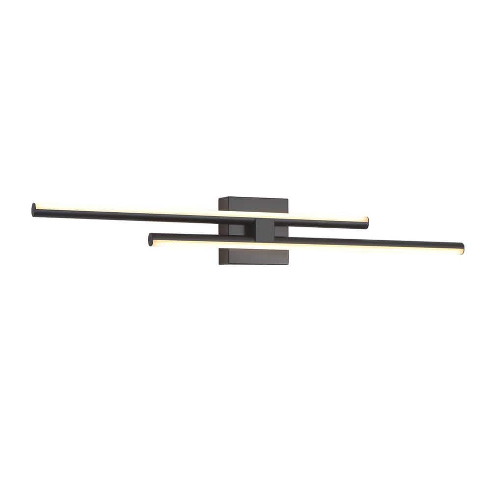 32 in. 2-Lights Matte Black LED Vanity Light, 3000K Triac Dimmable Wall Sconces for Living Room Bedroom Stairs price history on PriceWatchPro
