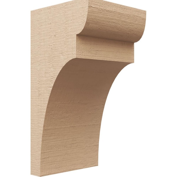 Ekena Millwork 10 in. x 10 in. x 20 in. Series 2 Wide Yorktown Rough Cedar Woodgrain Timberthane Polyurethane Corbel, Primed Tan