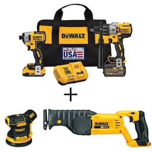 20V MAX Cordless Brushless 2 Tool Combo Kit, 5 in. Sander, Reciprocating Saw, and (1) 6.0Ah and (1) 20V 2.0Ah Batteries