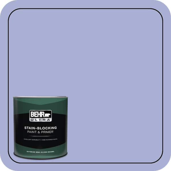 BEHR ULTRA 1 qt. #MQ4-30 Lavender Wash Semi-Gloss Enamel Exterior Paint & Primer