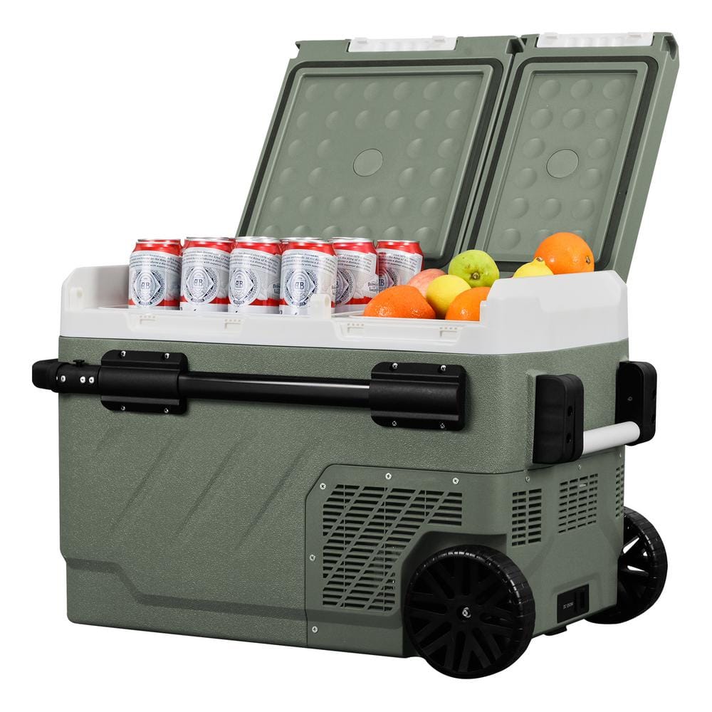 42 Qt. Portable Fridge Car Refrigerator Dual Zone Electric Cooler 12-Volt Compressor Freezer with Handle and Wheels -  Alpicool, ZAW40