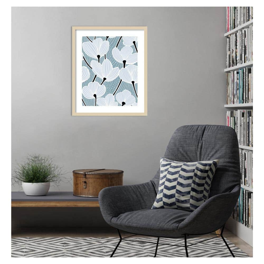 Modern Poppy I Svelte Natural Framed Wall Art Print
