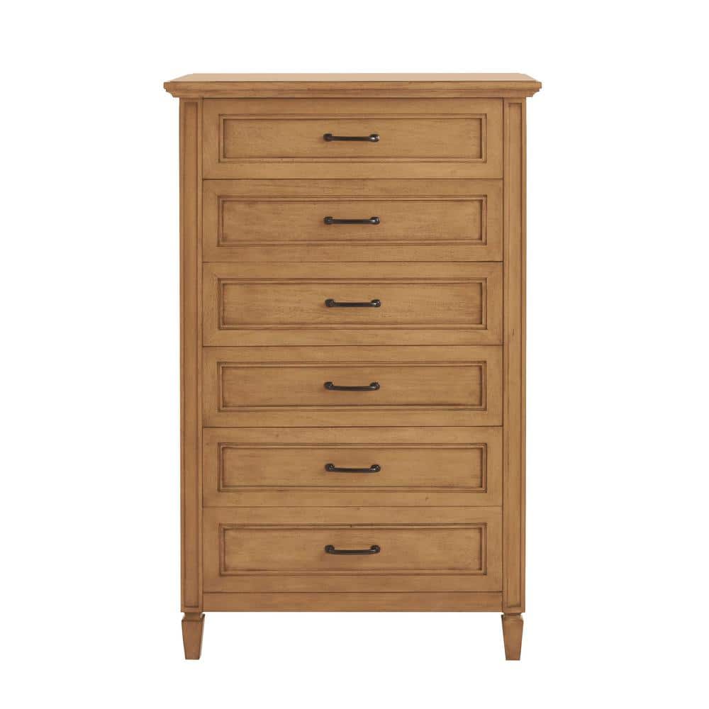 Home Decorators Collection Bonawick Patina Wood 6-Drawer Chest of Drawers (50 in. H x 32 in. W x 19 in. D) -  445