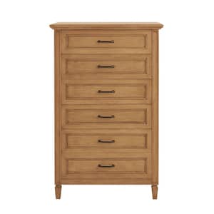 Bonawick Patina Wood 6-Drawer Chest of Drawers (50 in. H x 32 in. W x 19 in. D)