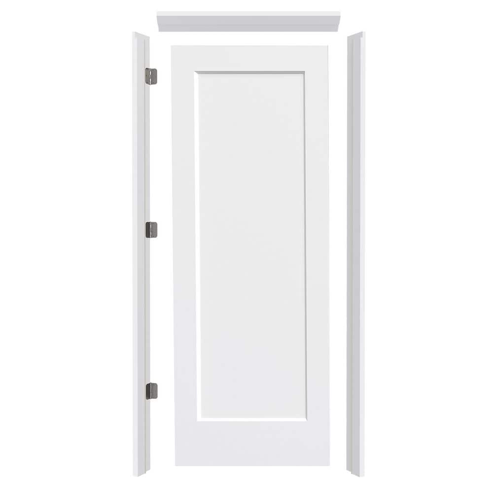28 in. x 80 in. 1-Panel, Hollow Core, Composite, White Primed, Prehung Interior Door Left-Handed with Jamb and Hardware price history on PriceWatchPro