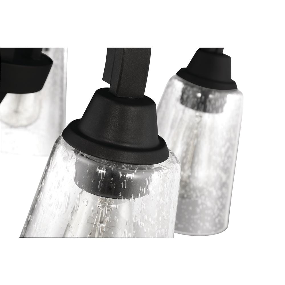 Espresso Nickel 5-Light Chandelier with Clear Bell Shades