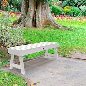 Weatherly 48 in. 2-Person White Recycled Plastic Outdoor Picnic Bench
