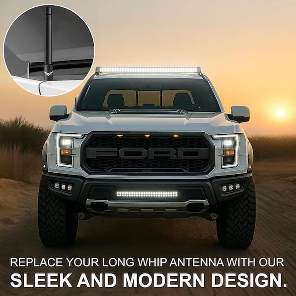 Antenna Auto Corta In Fibra Di Carbonio 5'' – Universale Per Auto E Camion – Sostituzione Stile JDM – Alluminio E Carbonio