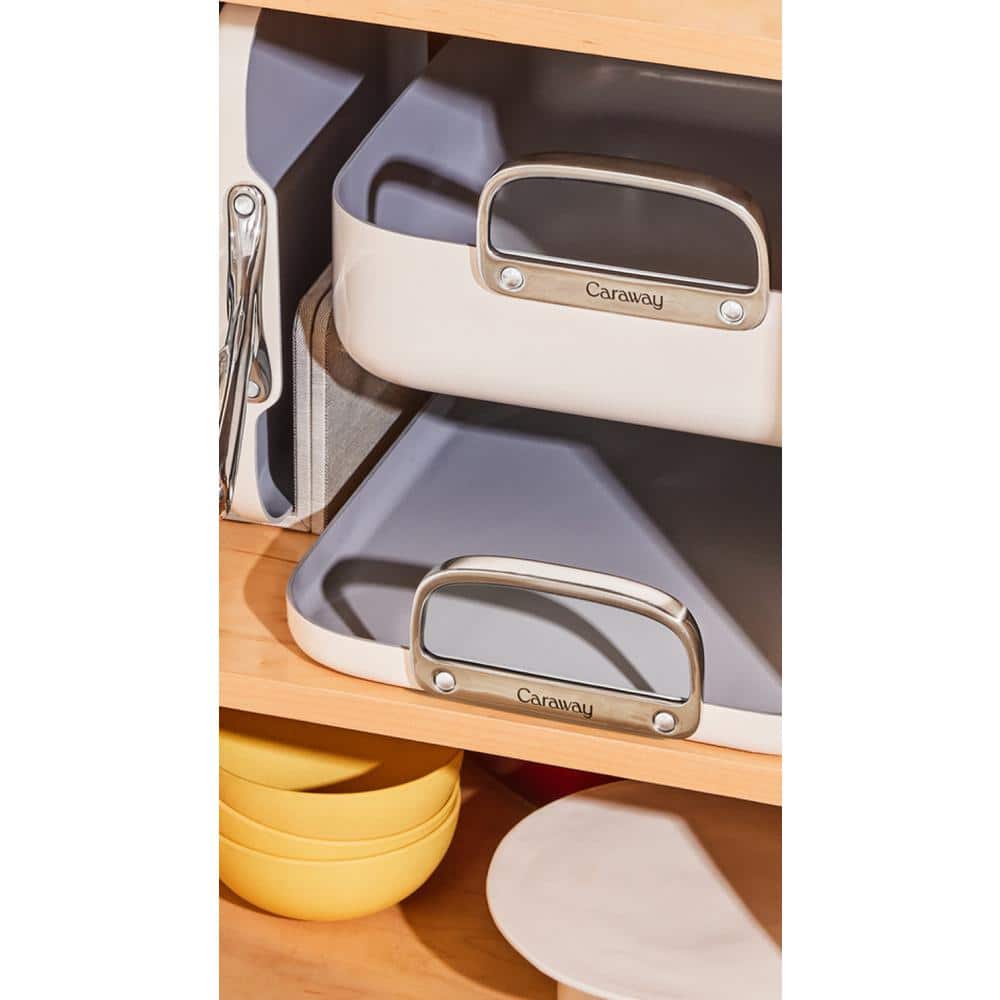 Cream Stainless Steel Non-Stick Square Cookware Set