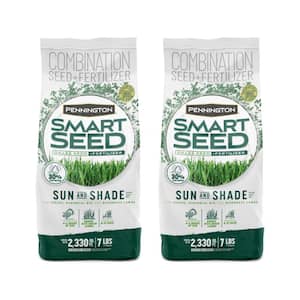 Smart Seed Sun and Shade North 7 lb. 2,330 sq. ft. Grass Seed and Lawn Fertilizer (2-Pack)
