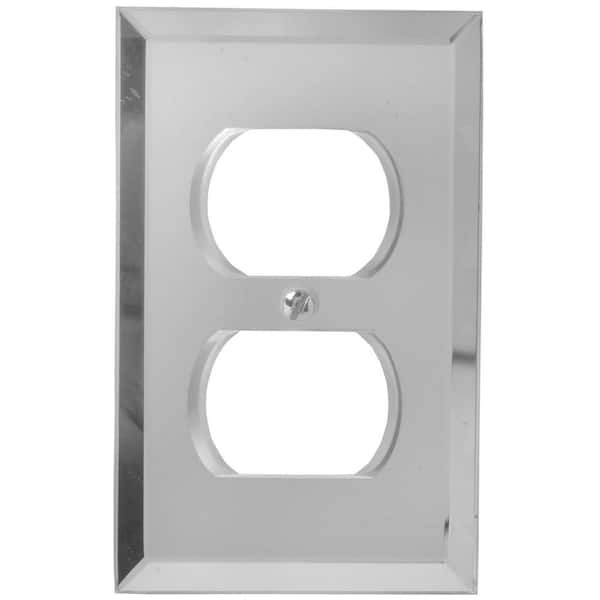 AMERELLE Mirror Clear Acrylic 1-Gang Duplex Outlet Wall Plate
