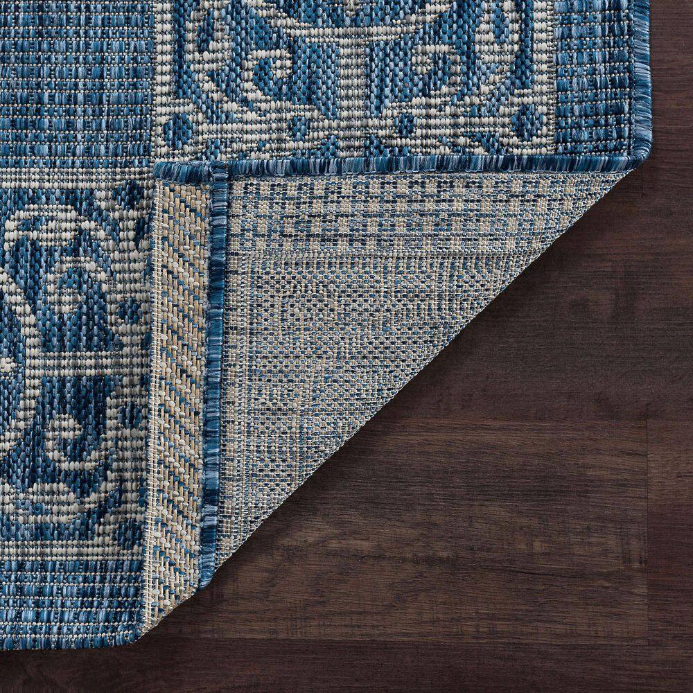 Veranda 8' x 10' Indigo Synthetic Flat Woven Rug