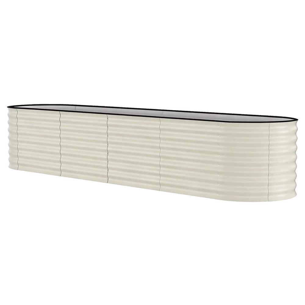 8 ft. x 2 ft. x 2 ft. Outdoor Oval Galvanized Steel Beige Raised Garden Bed with Open Bottom price history on PriceWatchPro