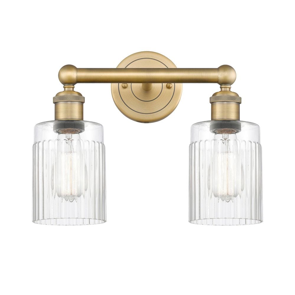 Hadley 13.5 in. 2-Light Brushed Brass Vanity Light with Glass Shade price history on PriceWatchPro