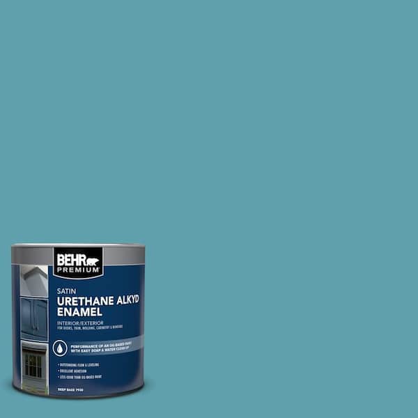 1 qt. #BIC-53 Turquoise Satin Enamel Urethane Alkyd Interior/Exterior Paint