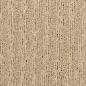 Smooth Summer Gentle Seashell Beige 37 oz. Polyester Pattern Installed Carpet