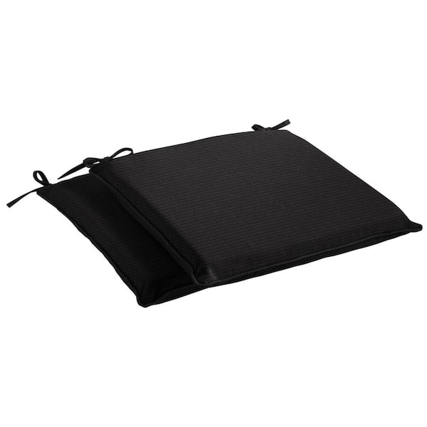 SORRA HOME Outdura ETC Coal Rectangle Outdoor Seat Cushion (2-Pack)