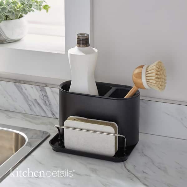 Kitchen Details 3 in 1 Sink Organizer in Matte Black