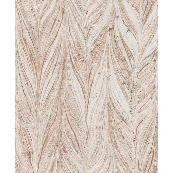 York Wallcoverings Sienna Metallic Ebru Marble Vinyl Paper Unpasted Wallpaper (21 in. x 33 ft.)