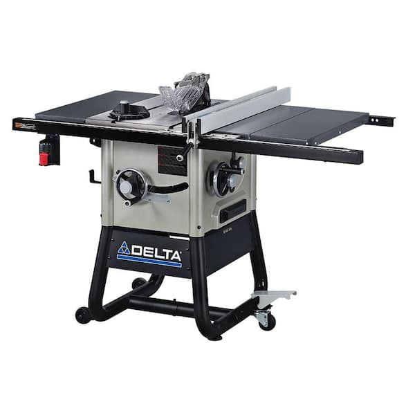Delta 15 Amp 10 in. Left Tilt 30 in. Contractor Table Saw with Steel Wings