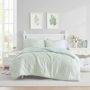 Laura Ashley Quartet Reversible 7-Piece Light Blue Microfiber