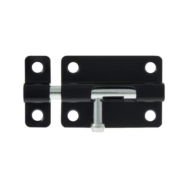 TOLEDO 3 in. Iron Black Barrel Bolt