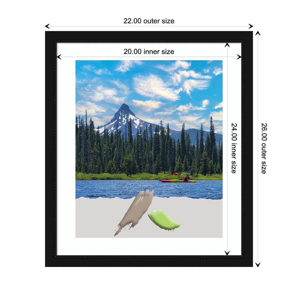 Avon Black Narrow 20x24 Picture Frame with Mat