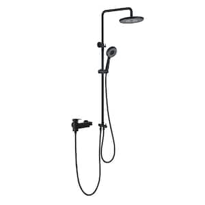 Single Handle 3-Spray Tub and Shower Faucet 1.6 GPM with Hand Shower in Matte Black Valve Included