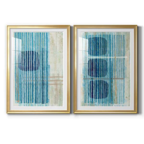 Wexford Home Blue Blue Horizon I By Wexford Homes 2 Pieces Framed Abstract Paper Art Print 22.5 in. x 30.5 in. .