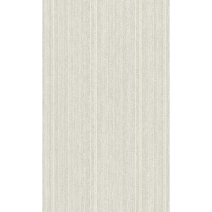Winter White Vertical Plain Double Roll Non-Woven Non-Pasted Textured Wallpaper 57 Sq. Ft.