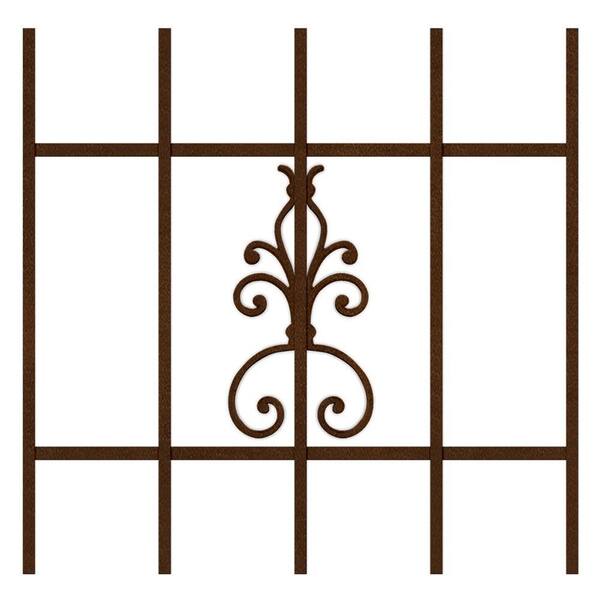 Unique Home Designs El Dorado 24 in. x 24 in. Copper 5-Bar Window Guard-DISCONTINUED