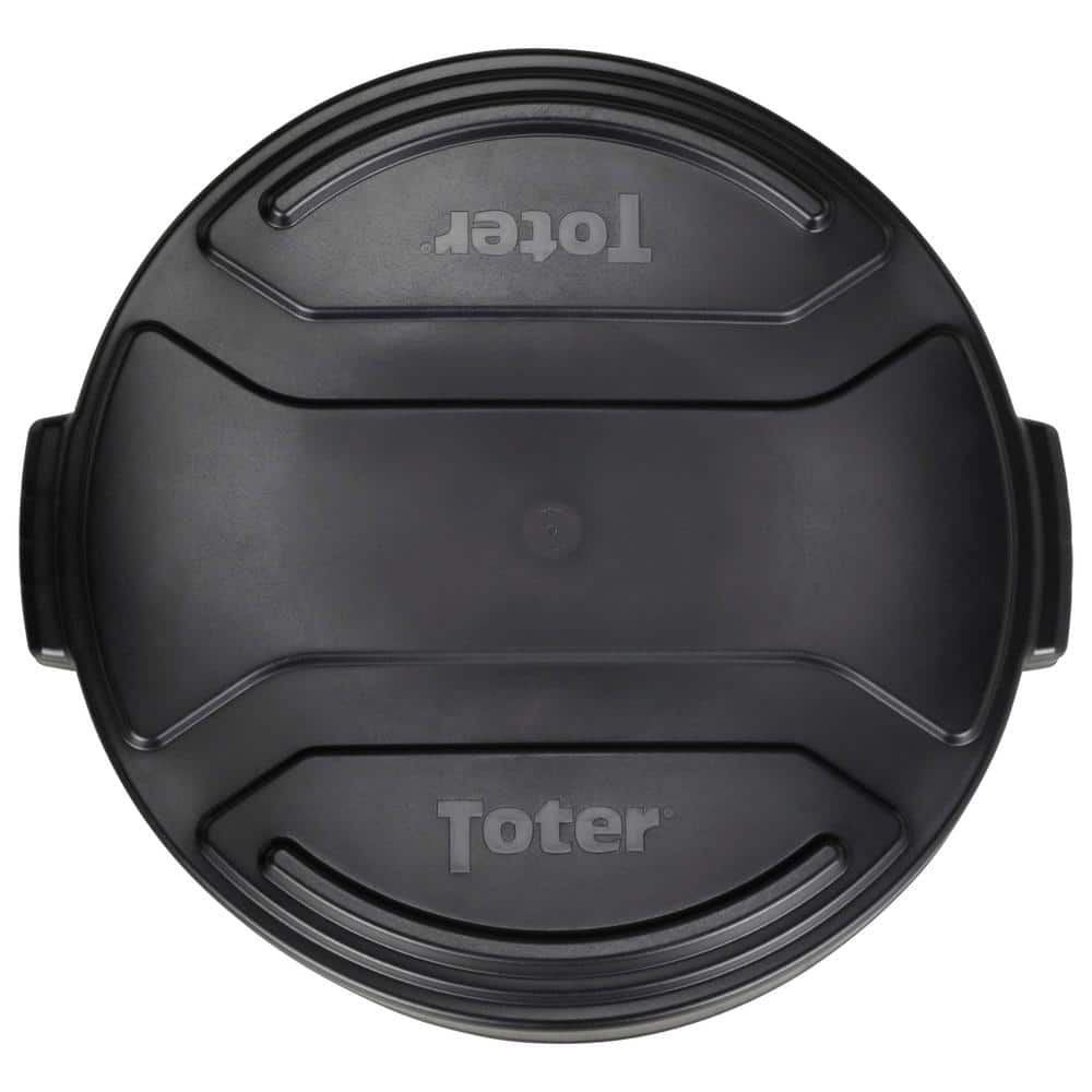 32 Gal. Black Round Trash Can Lid
