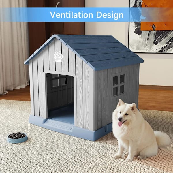 WTVWTV 40.87 in. W x 38.82 in. H x 37.8 in. D Resin Dog House Wall