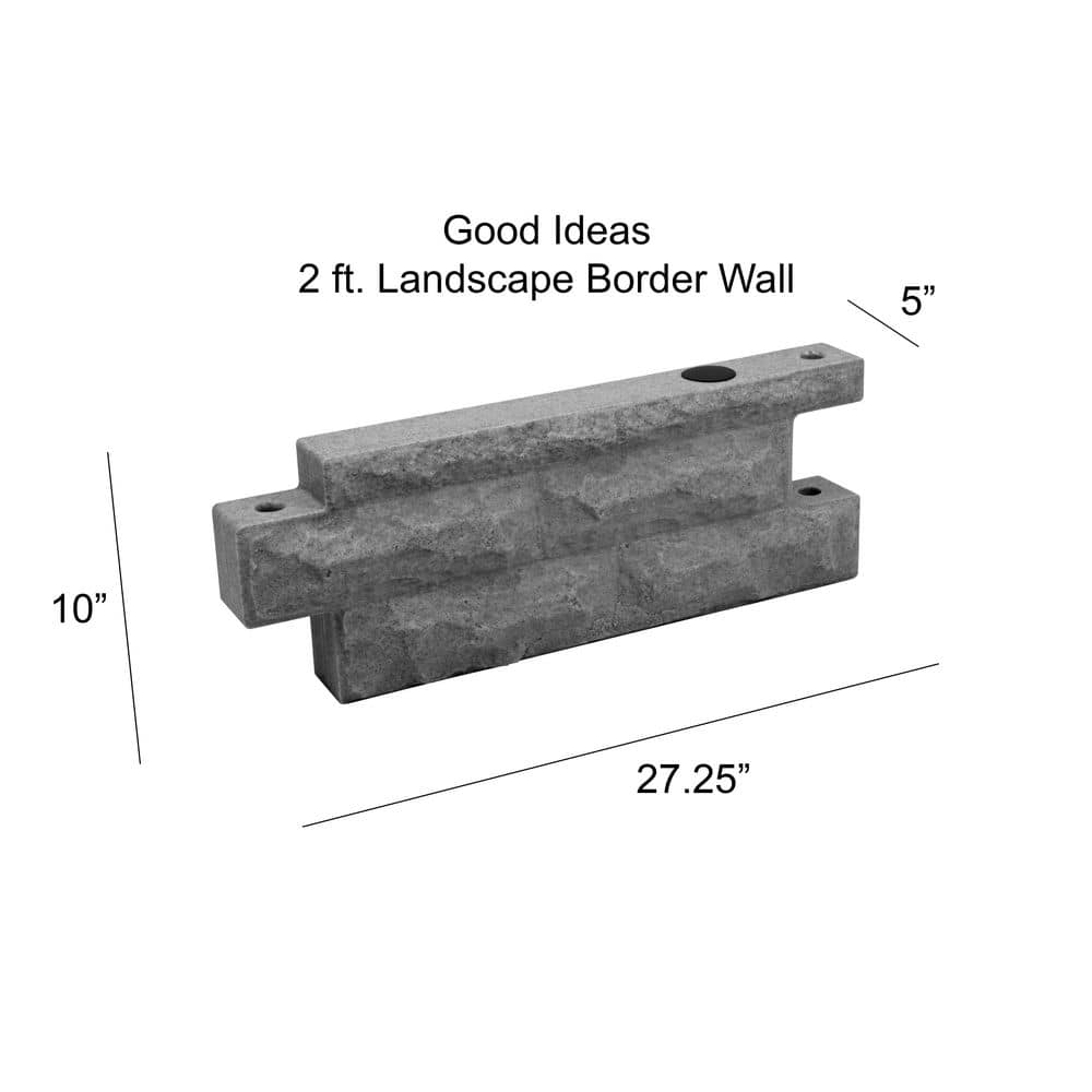 Sandstone 2-Foot Stone Landscape Border Wall