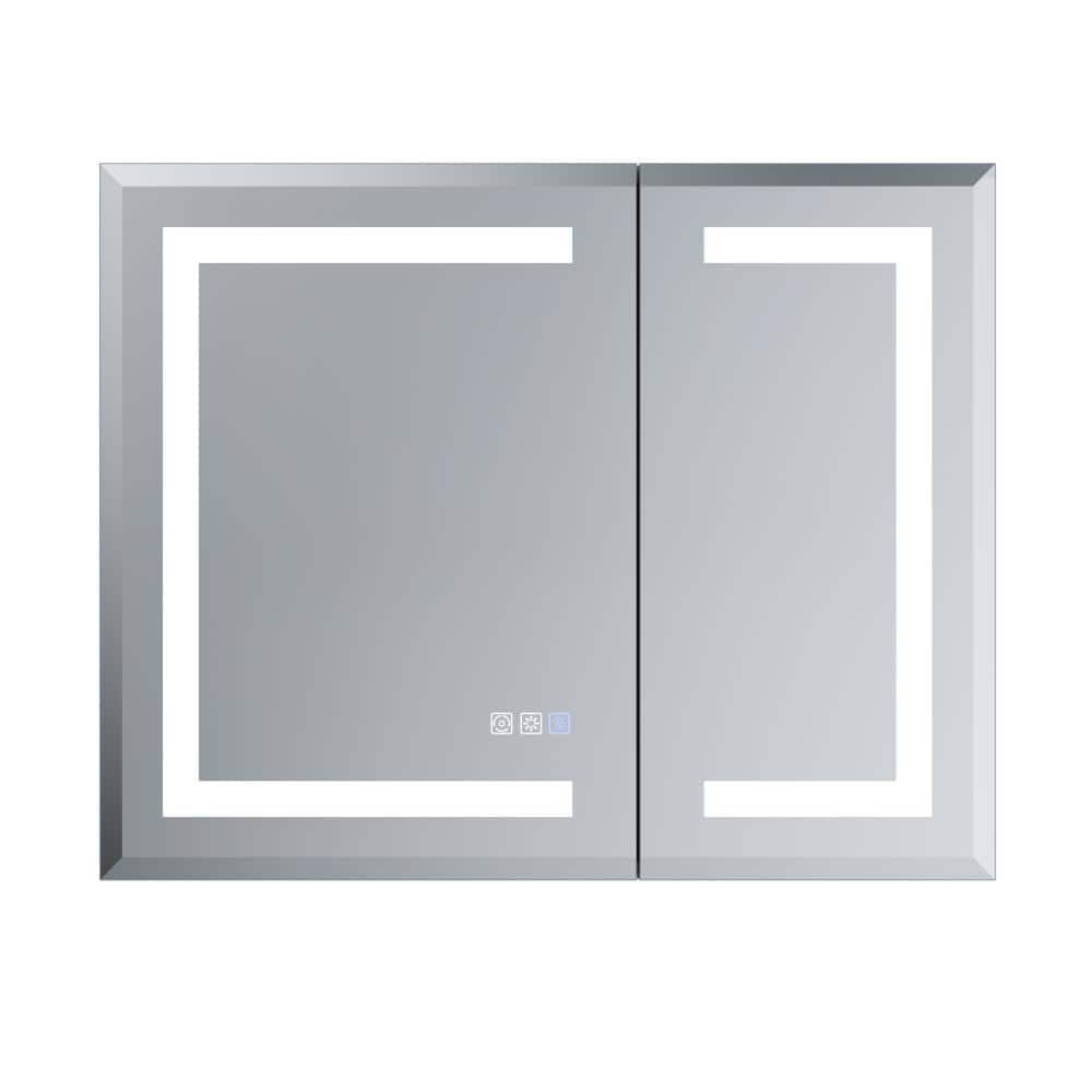 ALVA 36 in. W x 30 in. H Aluminum Medicine Cabinet with LED Mirror, Adjustable Shelves, Dimmable Light & Defogger price history on PriceWatchPro